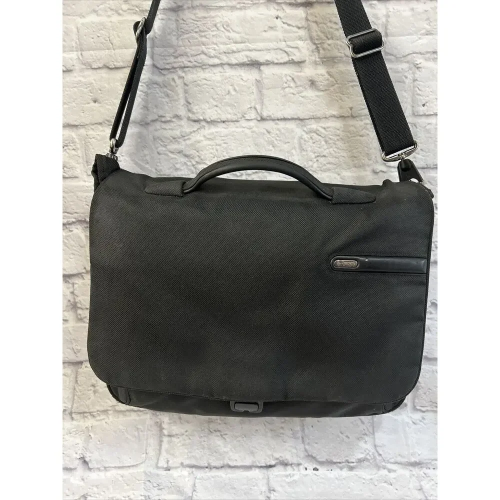 Tumi FXT Ballistic Nylon Slim Expandable Computer Flap Briefcase Black #26192D4
